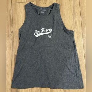 Champion Gray Heather Crewneck Tank with split open back - size large